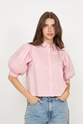 Etta Poplin Shirt - Rose
