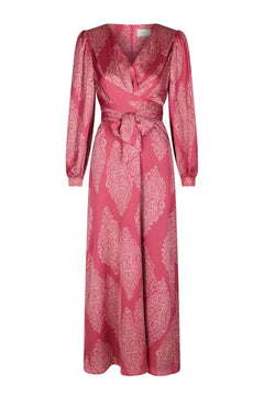 Bretti Paisley Drop Dress - Cherry Pink