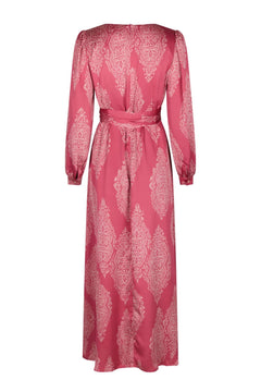 Bretti Paisley Drop Dress - Cherry Pink