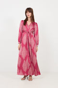 Bretti Paisley Drop Dress - Cherry Pink