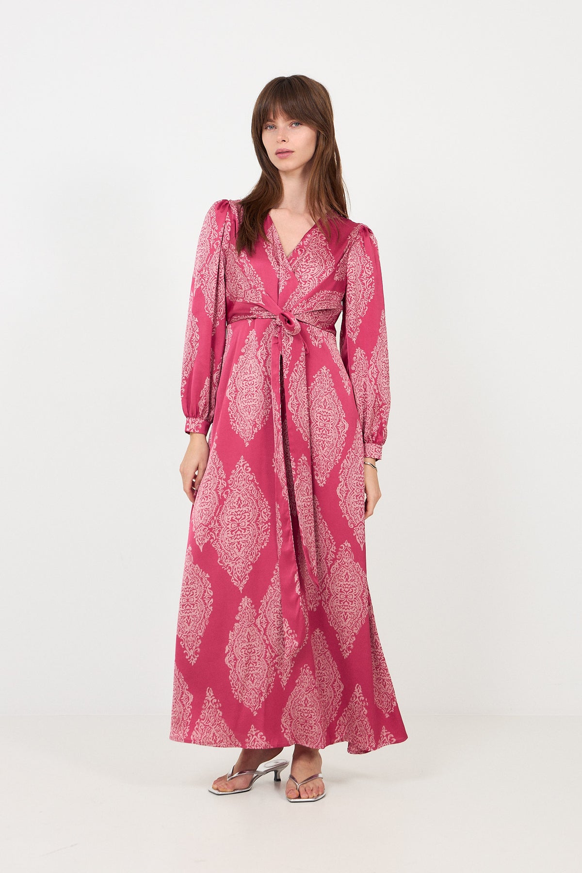 Bretti Paisley Drop Dress - Cherry Pink