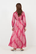 Bretti Paisley Drop Dress - Cherry Pink