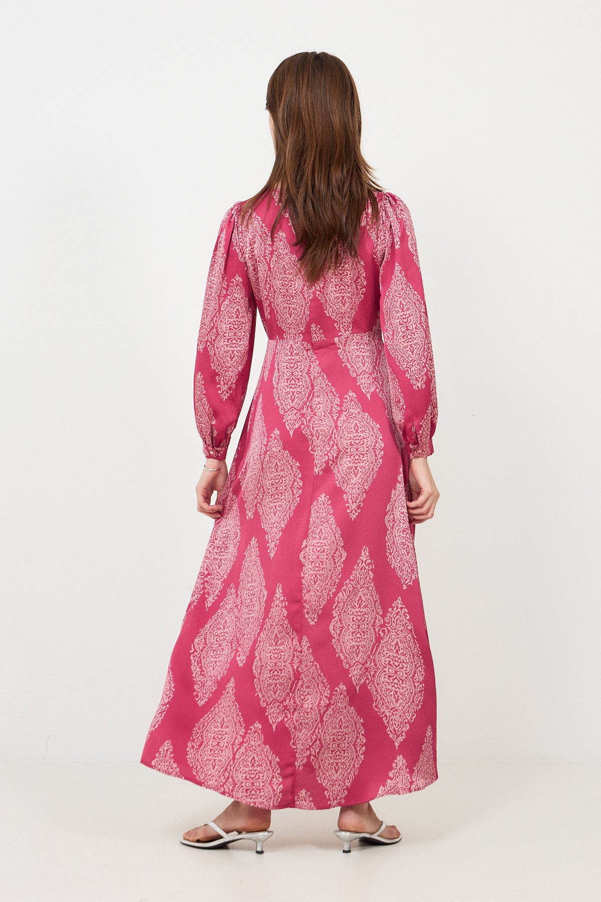 Bretti Paisley Drop Dress - Cherry Pink