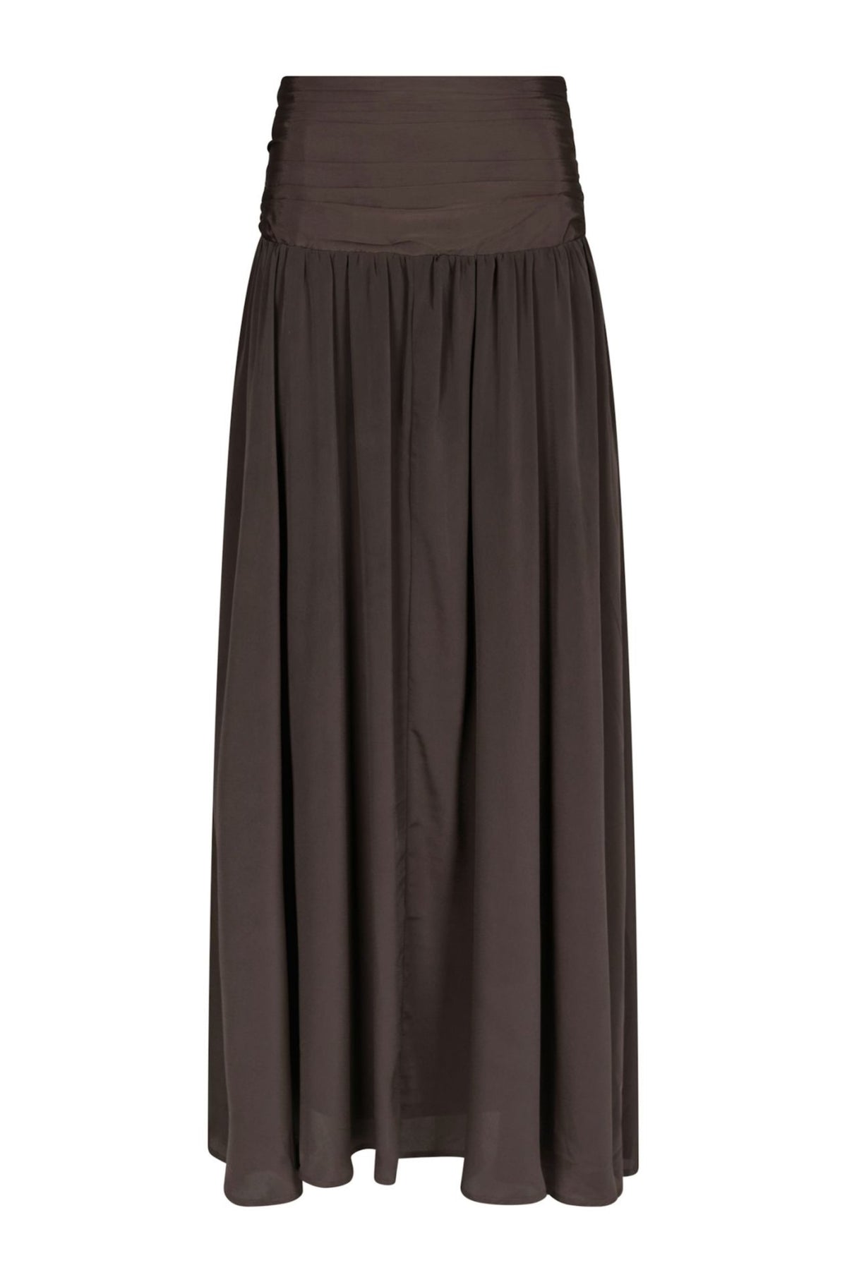 Morien Woven Maxi Skirt - Dark Brown