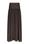 Morien Woven Maxi Skirt - Dark Brown