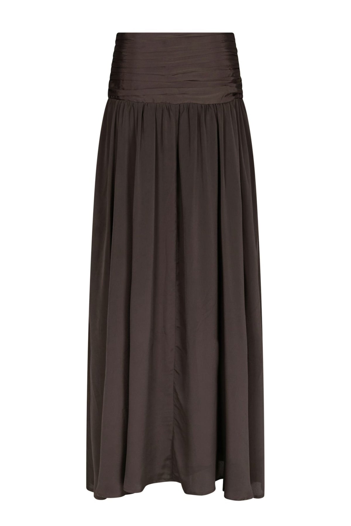 Morien Woven Maxi Skirt - Dark Brown
