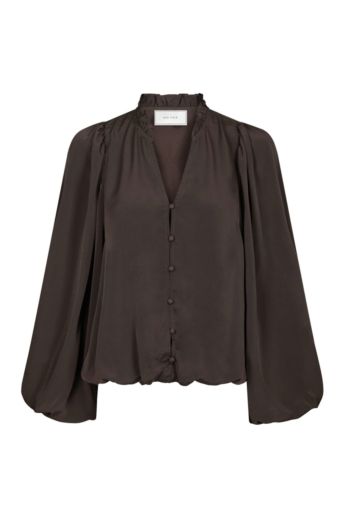 Vivette Woven Blouse - Dark Brown