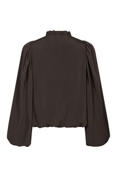 Vivette Woven Blouse - Dark Brown