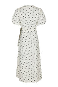 Clarine Linen Dot Dress - White