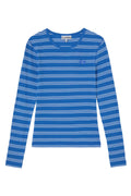 Soft Cotton Rib Stripe Ls - Nouvean Navy