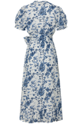 Gertrude Broderie Anglaise Maxi Dress - White/blue