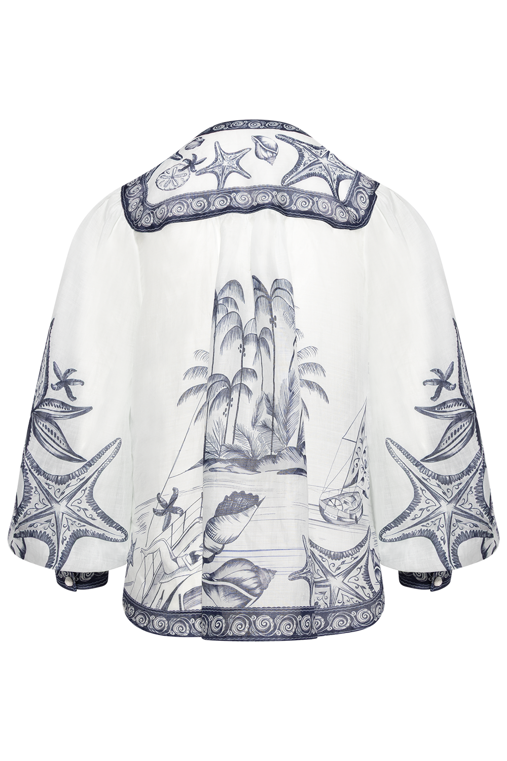 Long Sleeve Blouse - Coast Scarf Off-White