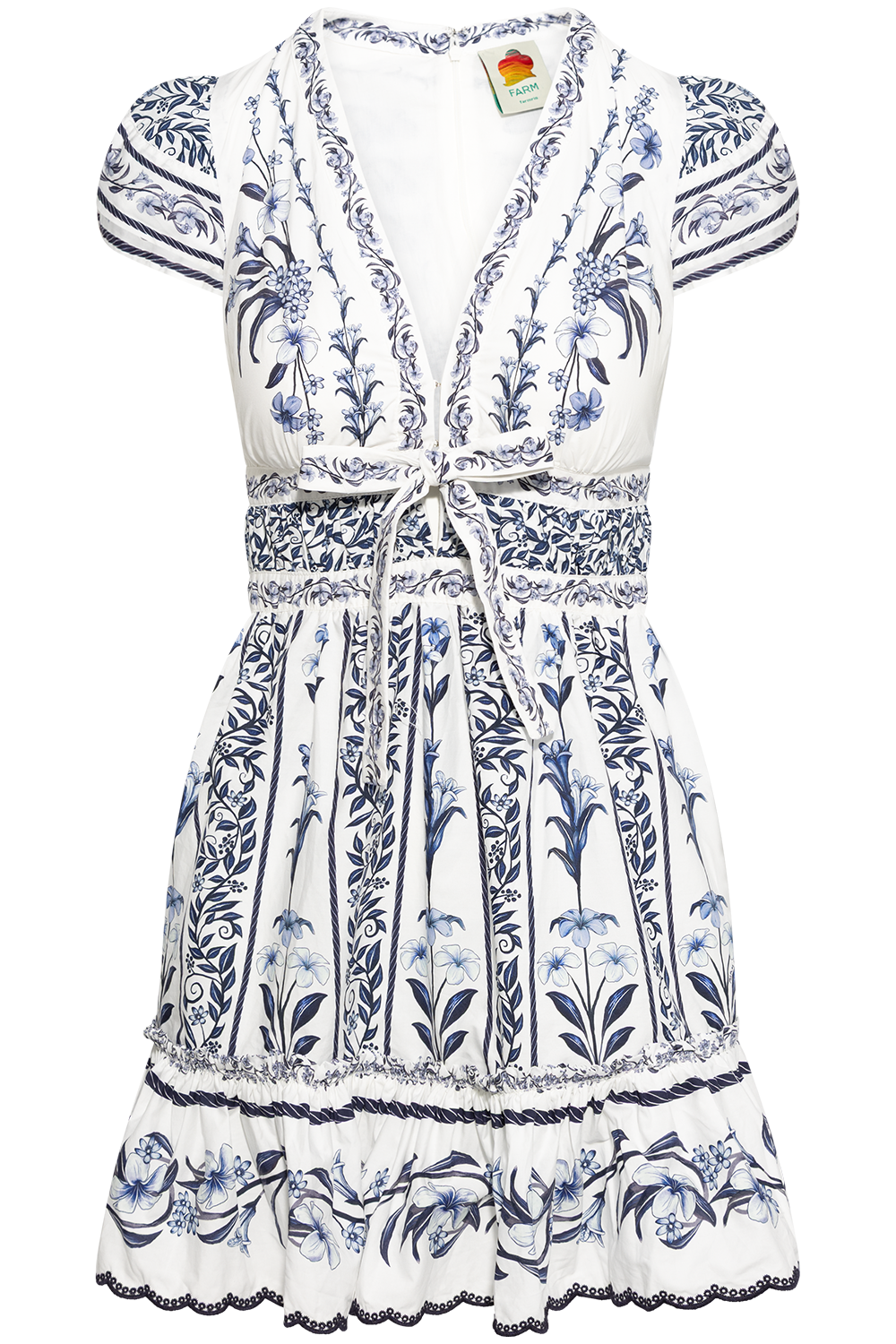 Mini Dress - Flowers Arch Off-White