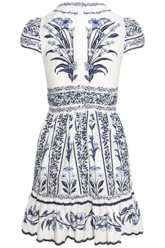 Mini Dress - Flowers Arch Off-White