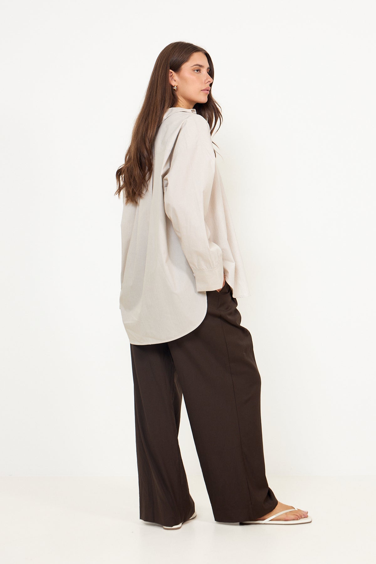 Derris - Old Beige Thin Stripe