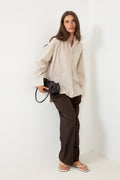 Derris - Old Beige Thin Stripe