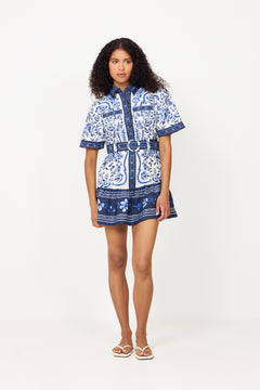 Porcelain Garden Mini Dress - Off-White