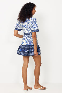 Porcelain Garden Mini Dress - Off-White