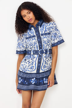Porcelain Garden Mini Dress - Off-White