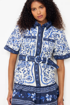 Porcelain Garden Mini Dress - Off-White