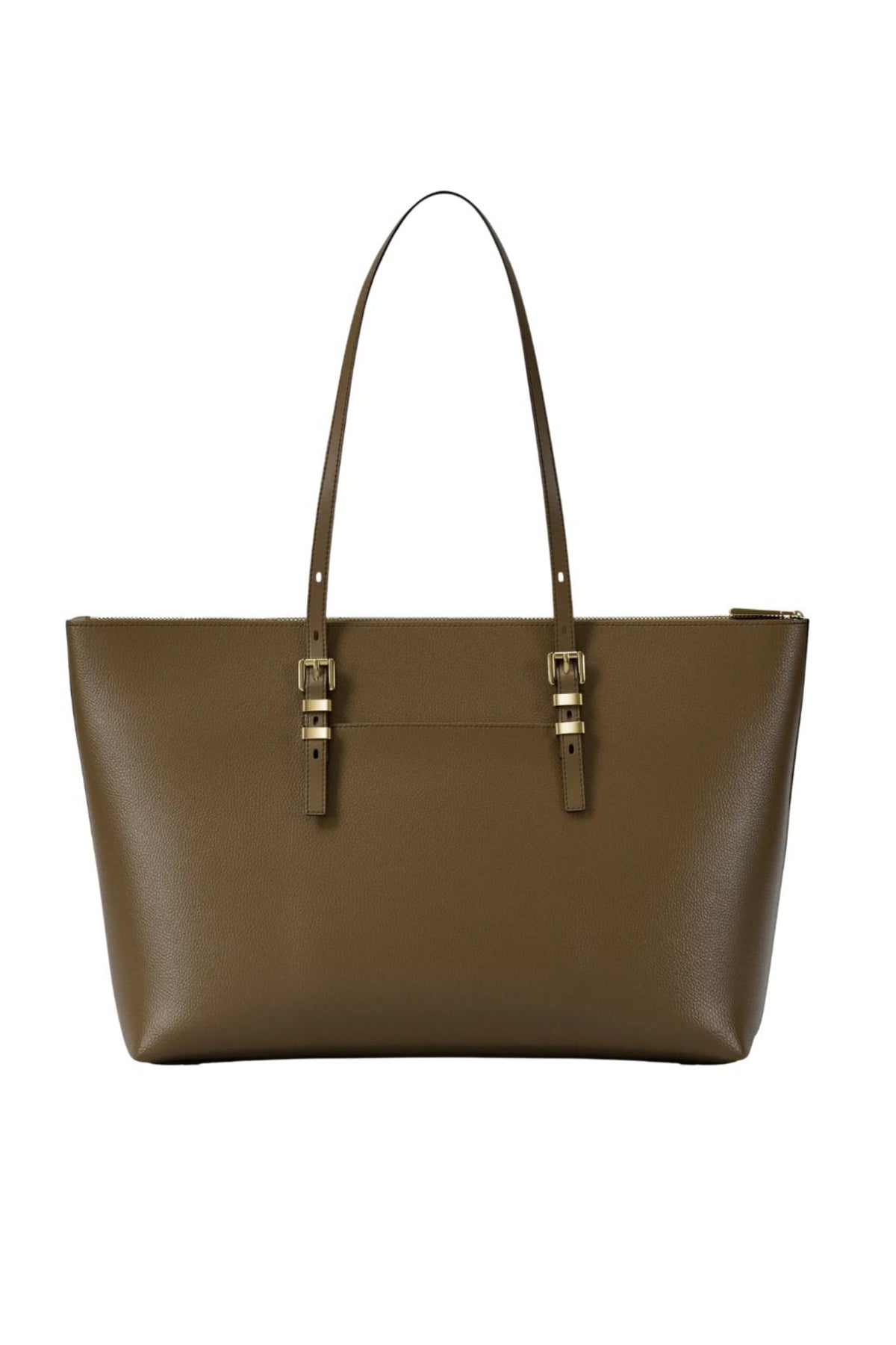 Quinn Large Pebbled Leather Tote Bag - Loden