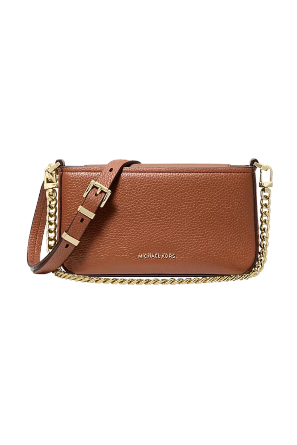 Bryant Small Pebbled Leather Convertible Pochette - Luggage