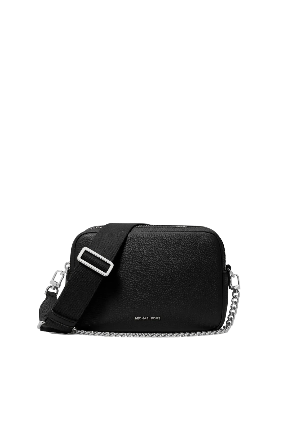 Bryant Medium Pebbled Leather Camera Crossbody Bag - Black
