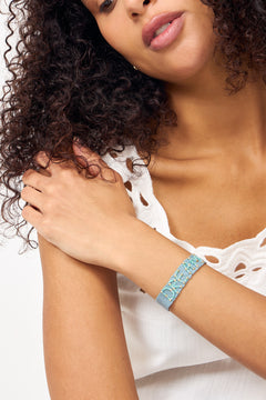 Elodie Manifest Ribbon Bracelet - Blue