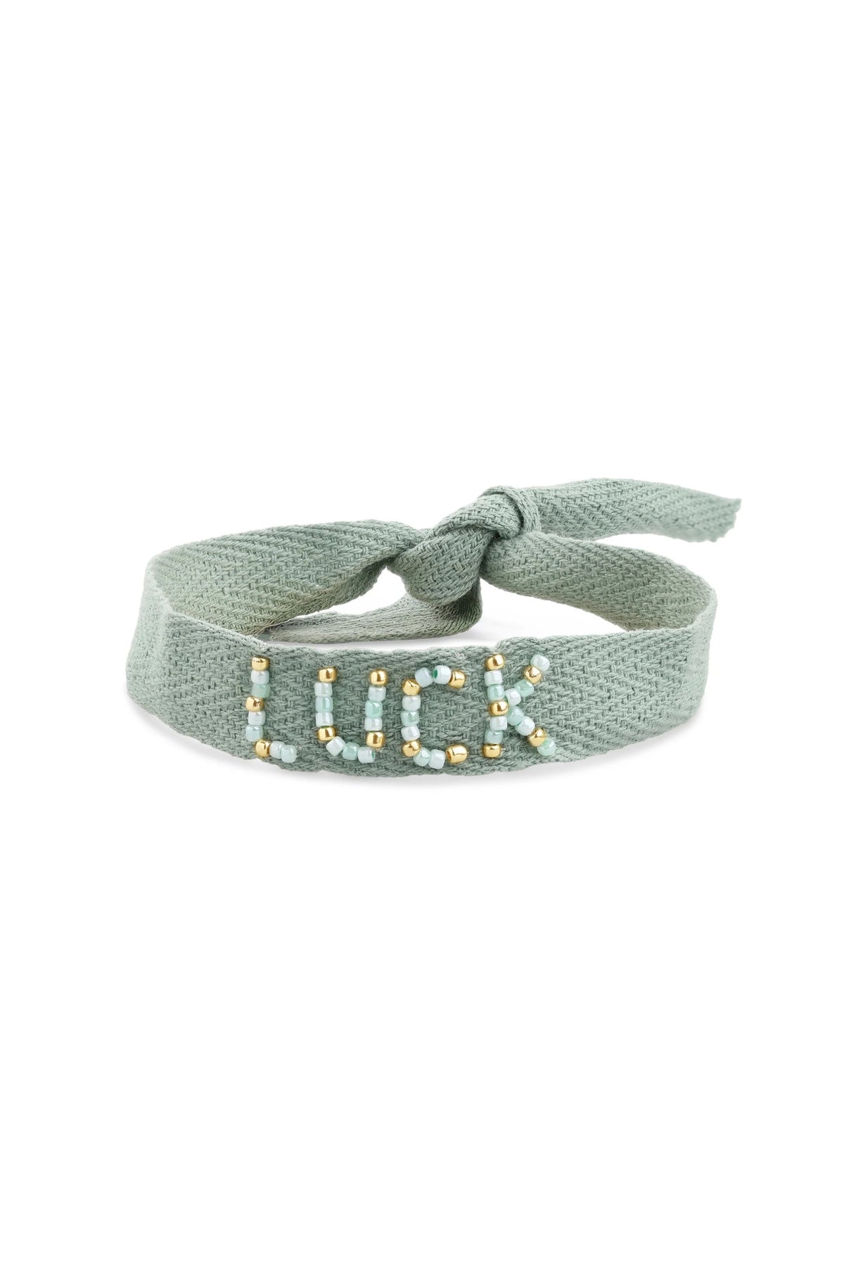 Elodie Manifest Ribbon Bracelet - Green