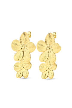 Lottie Flower Earrings - Gold