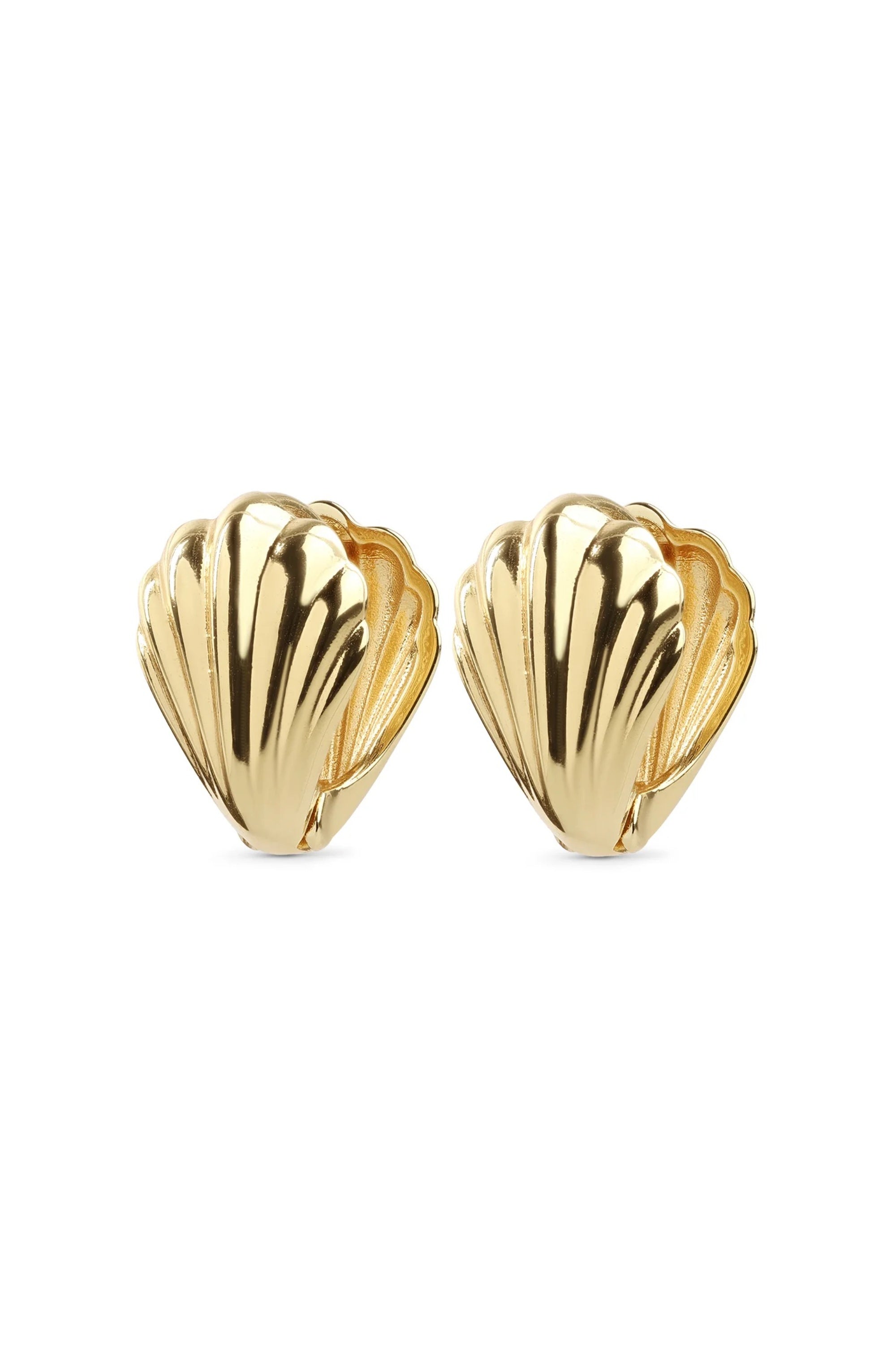 Shell Timi Timi of Sweden - Smykker - Harlowe Shell Earrings - Gold - Villoid