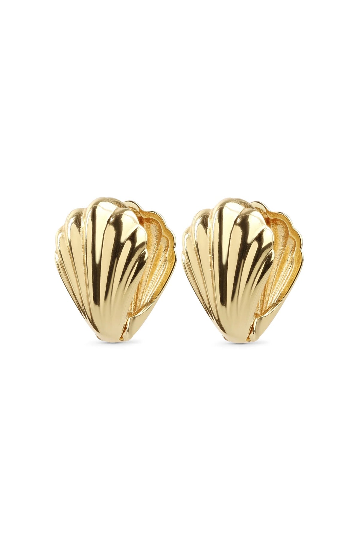 Harlowe Shell Earrings - Gold