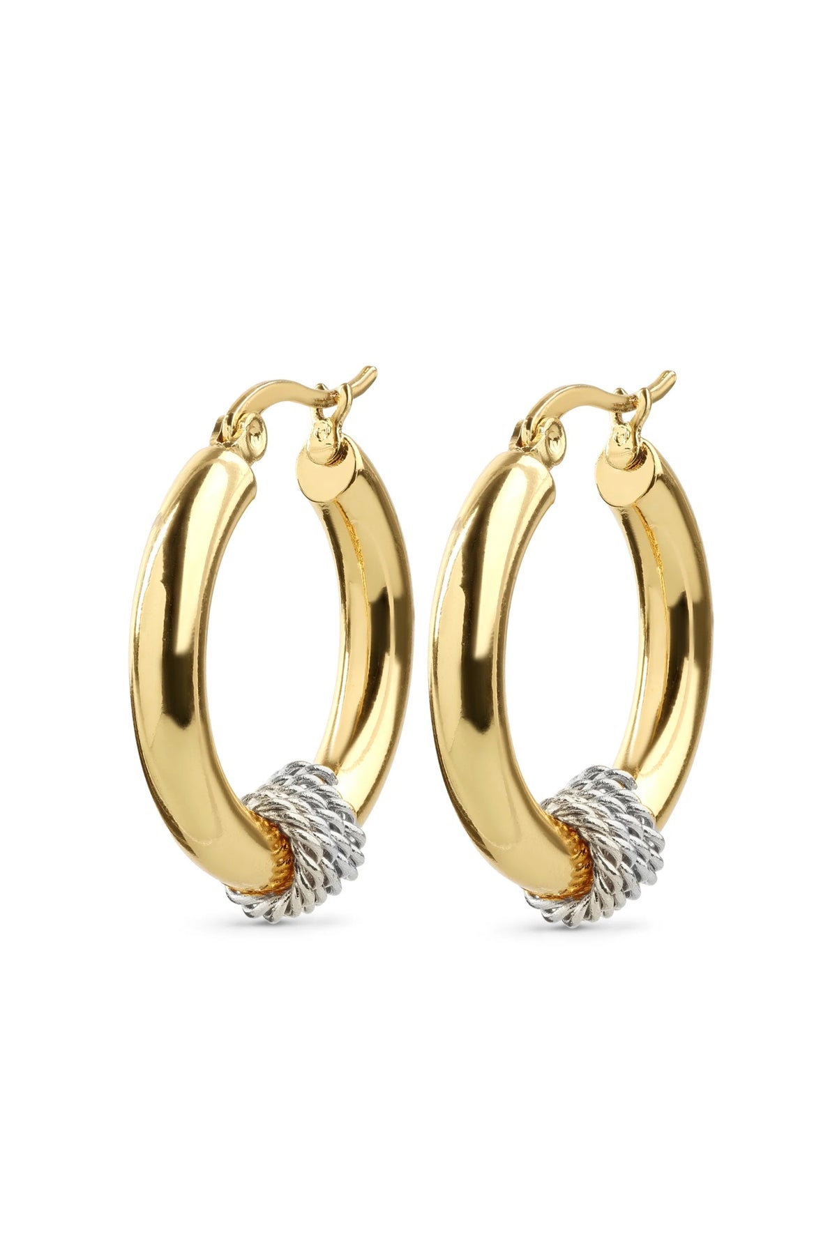 Jessie Hoop Earrings - Gold & Silver