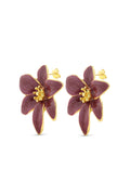 Vivianne Flower Stud Earrings - Gold