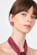 Vivianne Flower Stud Earrings - Gold