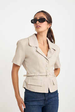 Annieic Tee Blazer - Beige