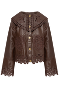 Hearts Richilieu Dark Brown Leather Jacket - Dark Brown