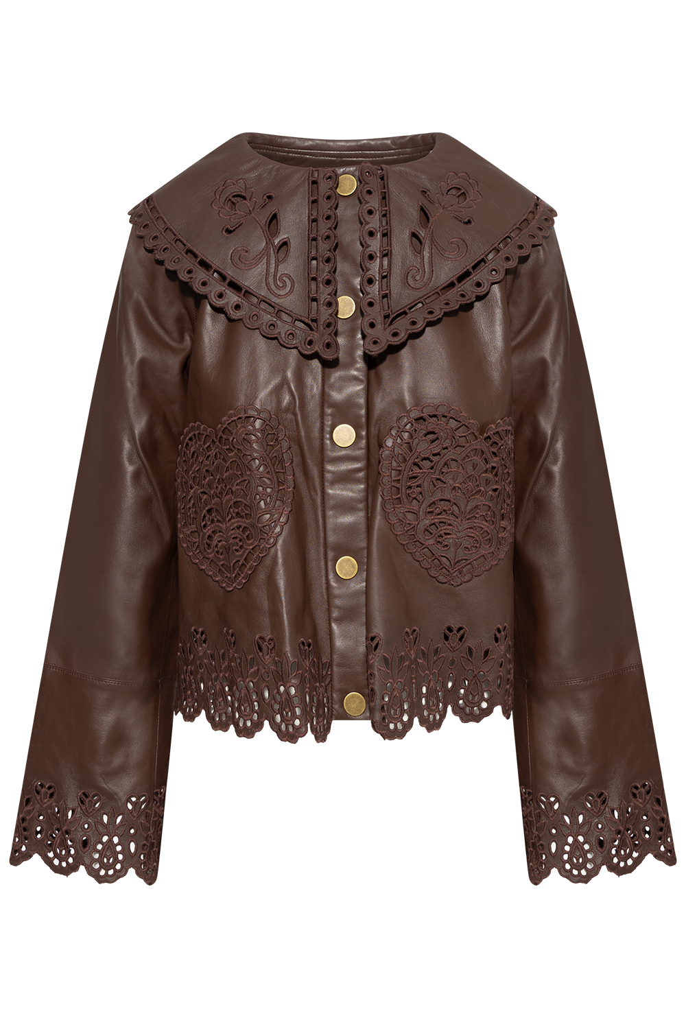 Hearts Richilieu Dark Brown Leather Jacket - Dark Brown