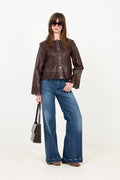 Hearts Richilieu Dark Brown Leather Jacket - Dark Brown