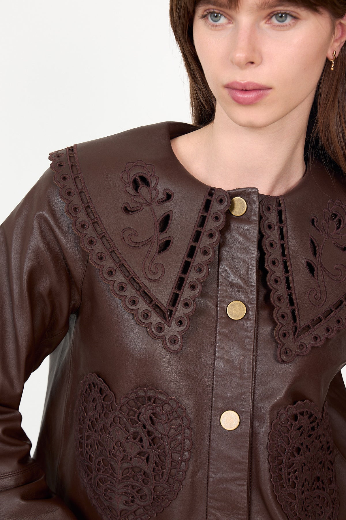 Hearts Richilieu Dark Brown Leather Jacket - Dark Brown