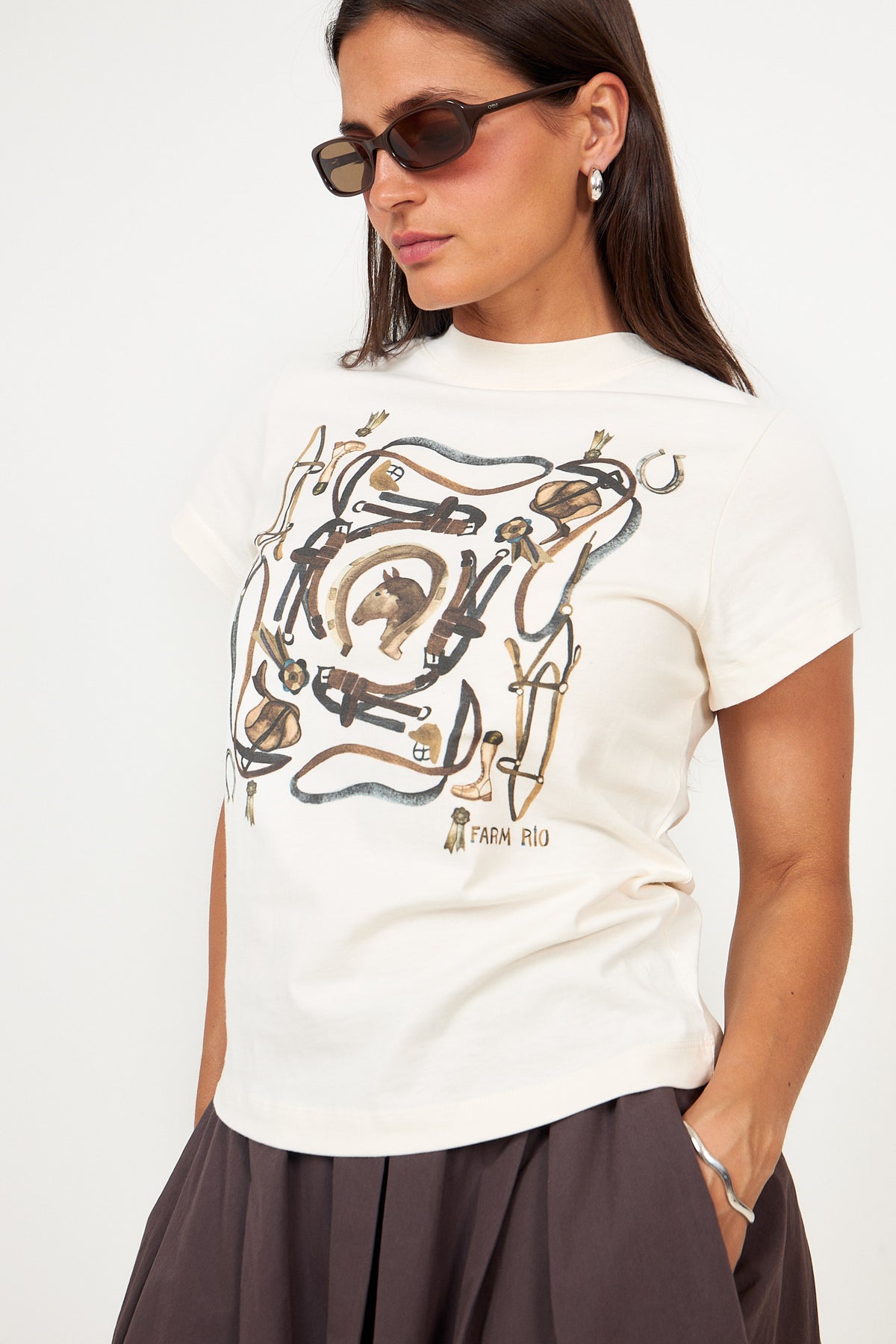 Equestrian Slim T-Shirt - Off-White