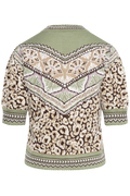 Knit Short Sleeve Cardigan - Primitive Leopardo Brown