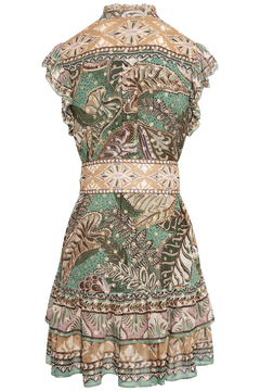 Mini Dress - Dotted Foliage Soft Sage Green