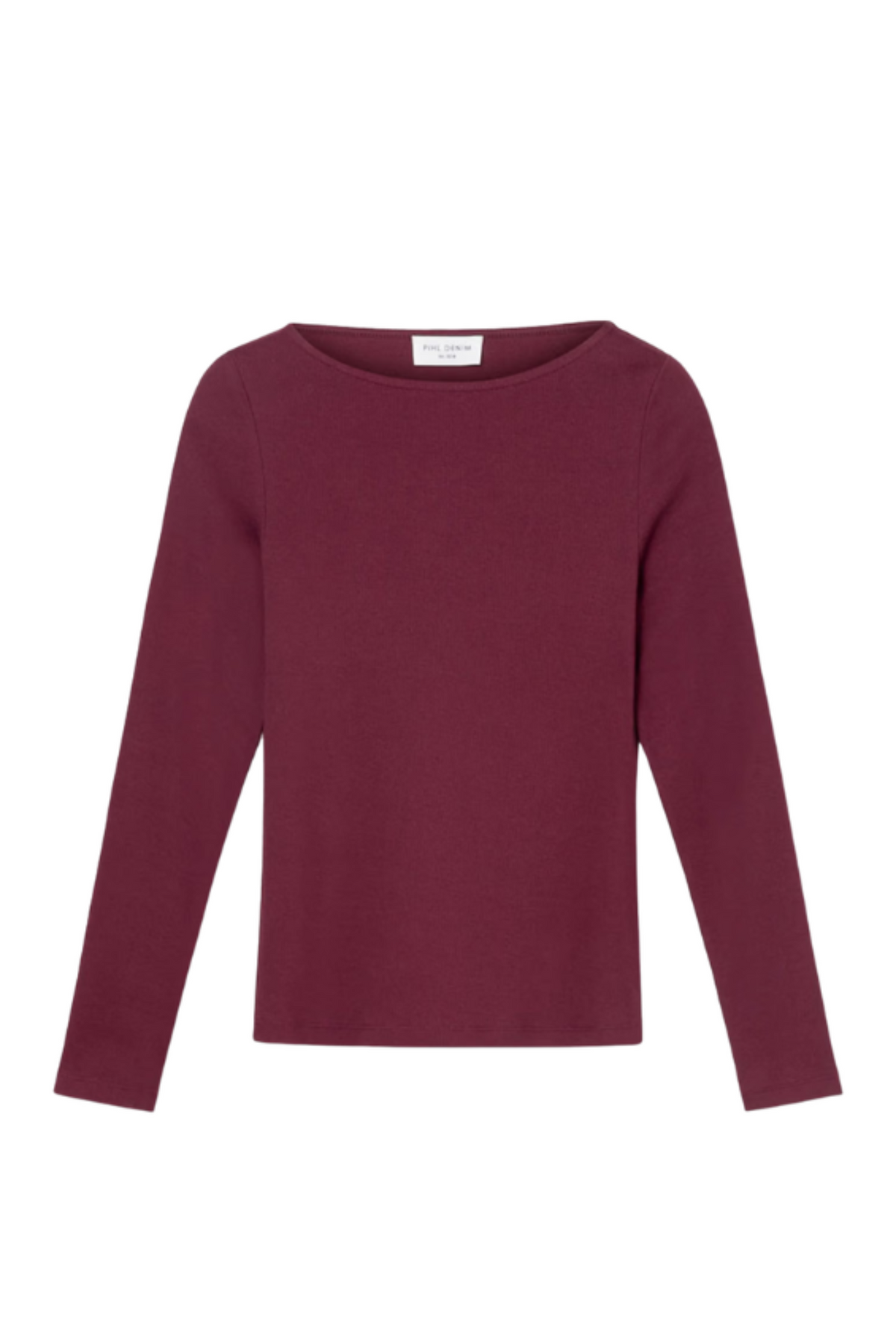 Petronella Rib Boatneck - Deep Plum
