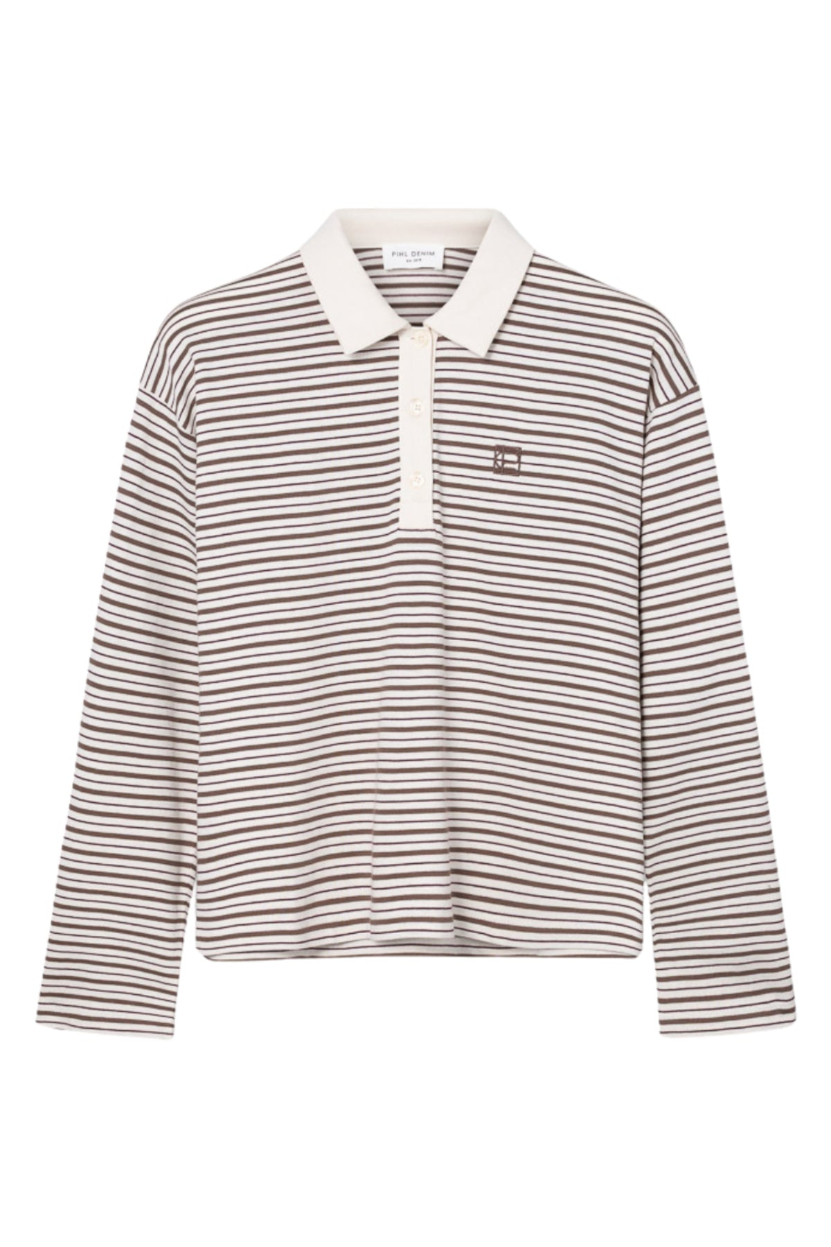 Elmer Polo Shirt - Brown Stripe