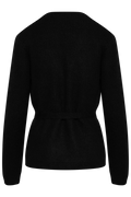 Lulu Ls Knit Wrap Cardigan - Black