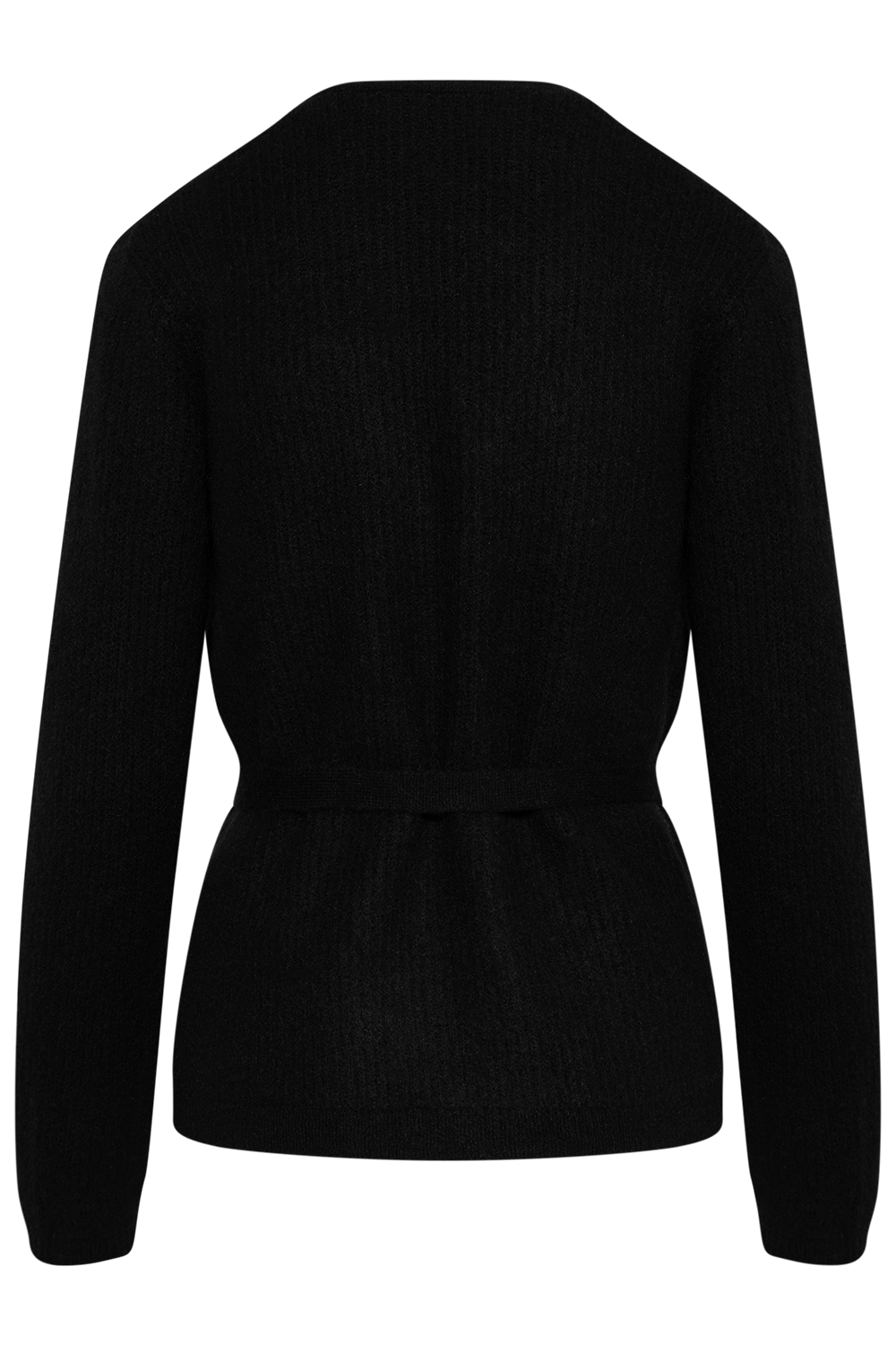 Lulu Ls Knit Wrap Cardigan - Black