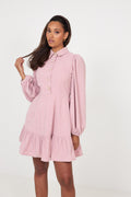 Mandy Cord Mini Dress - Dusty Pink