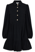 Mandy Cord Mini Dress - Black