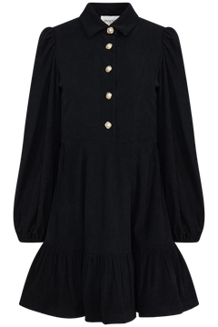 Mandy Cord Mini Dress - Black